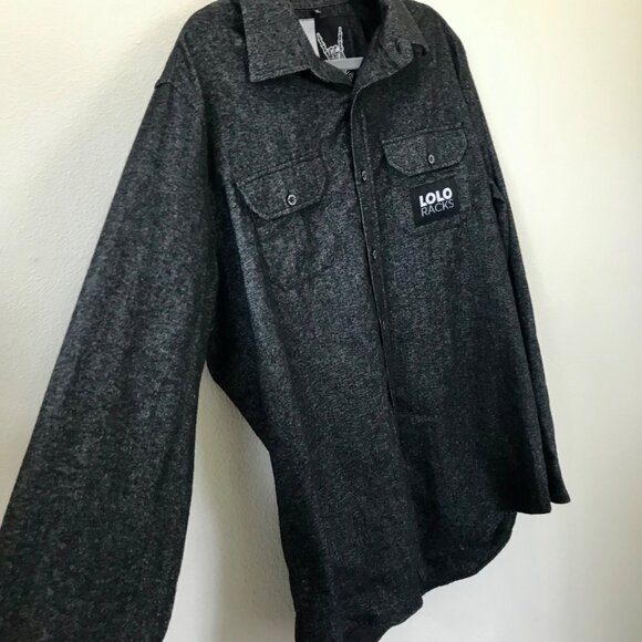 Cascade Armory LoLo Racks Limit Ed. Brushed Flannel Grey Men's Button-Up Size XL - Picture 3 of 14